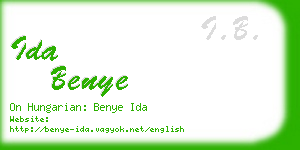 ida benye business card